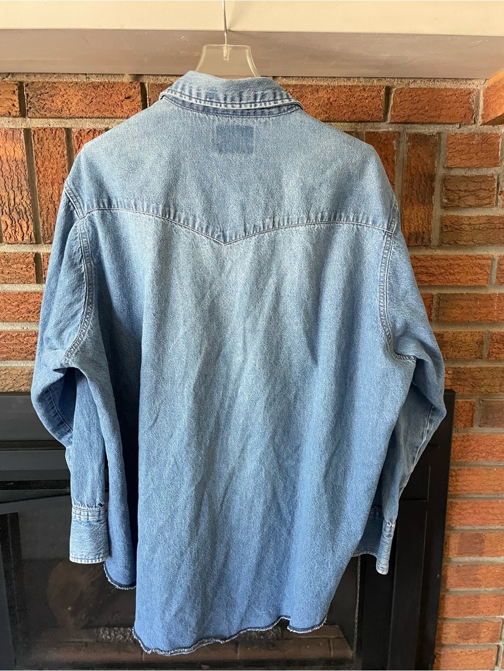 Vintage Wrangler Denim Shirt Jacket with Snap Front - Picture 3 of 7